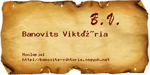 Banovits Viktória névjegykártya